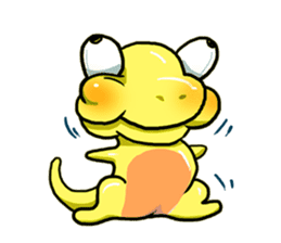 Little yellow lizard sticker #1197500