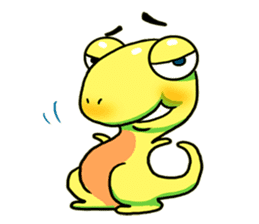 Little yellow lizard sticker #1197501