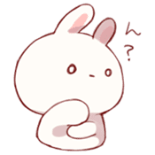 White rabbit and pink rabbit sticker #1396816
