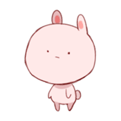 White rabbit and pink rabbit sticker #1396825