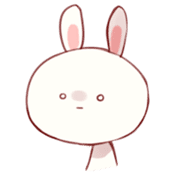 White rabbit and pink rabbit sticker #1396841