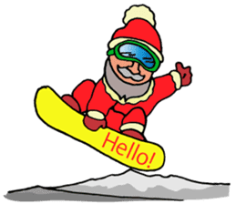 Santa Claus, Snowboarding sticker #1499360