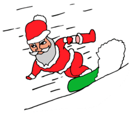 Santa Claus, Snowboarding sticker #1499361