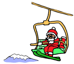 Santa Claus, Snowboarding sticker #1499362