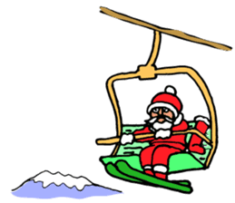 Santa Claus, Snowboarding sticker #1499362