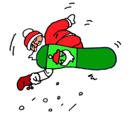 Santa Claus, Snowboarding sticker #1499363
