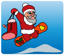 Santa Claus, Snowboarding sticker #1499364