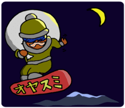 Santa Claus, Snowboarding sticker #1499372