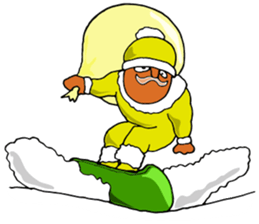 Santa Claus, Snowboarding sticker #1499374