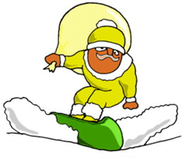 Santa Claus, Snowboarding sticker #1499374