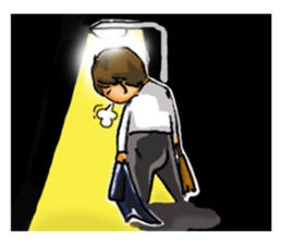 Stickers of a Sweating Employee sticker #1556058