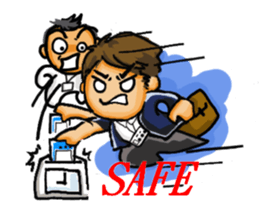 Stickers of a Sweating Employee sticker #1556061