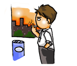 Stickers of a Sweating Employee sticker #1556064