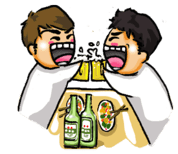 Stickers of a Sweating Employee sticker #1556065