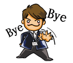 Stickers of a Sweating Employee sticker #1556066