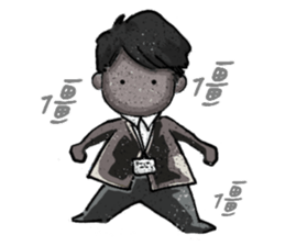 Stickers of a Sweating Employee sticker #1556073