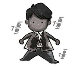 Stickers of a Sweating Employee sticker #1556073