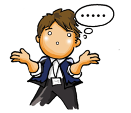 Stickers of a Sweating Employee sticker #1556075