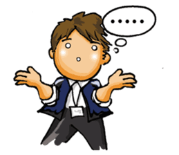 Stickers of a Sweating Employee sticker #1556075