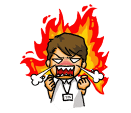 Stickers of a Sweating Employee sticker #1556087