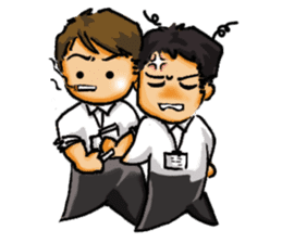 Stickers of a Sweating Employee sticker #1556089