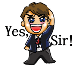 Stickers of a Sweating Employee sticker #1556094