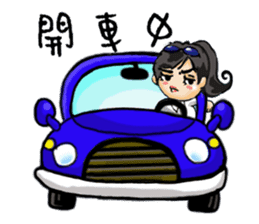 Stickers of a Sweating Employee-female sticker #1562217