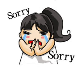 Stickers of a Sweating Employee-female sticker #1562235