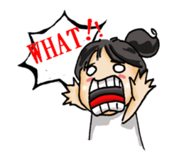 Stickers of a Sweating Employee-female sticker #1562239