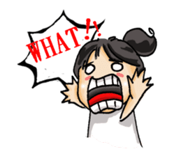 Stickers of a Sweating Employee-female sticker #1562239