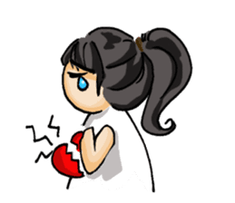 Stickers of a Sweating Employee-female sticker #1562240