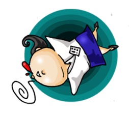 Stickers of a Sweating Employee-female sticker #1562242