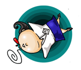 Stickers of a Sweating Employee-female sticker #1562242