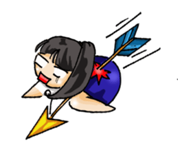 Stickers of a Sweating Employee-female sticker #1562247