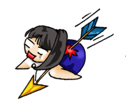 Stickers of a Sweating Employee-female sticker #1562247