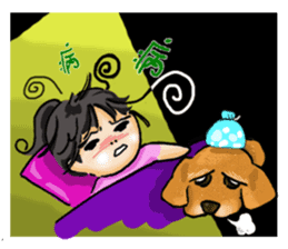 Stickers of a Sweating Employee-female sticker #1562250