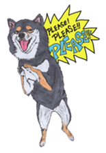 Black dog and girls! sticker #1701420