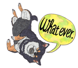 Black dog and girls! sticker #1701422