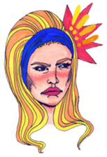 Black dog and girls! sticker #1701427