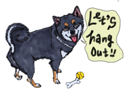 Black dog and girls! sticker #1701436