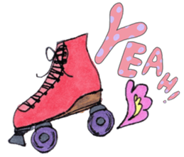 Black dog and girls! sticker #1701444