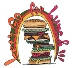 Black dog and girls! sticker #1701445