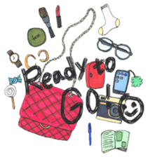 Black dog and girls! sticker #1701451