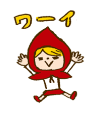 Little Red Riding Hood and Wolf sticker #1764419