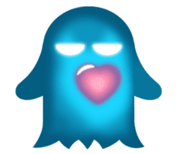 Cute Heart-Glowing Ghost stickers sticker #1809883