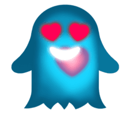 Cute Heart-Glowing Ghost stickers sticker #1809884