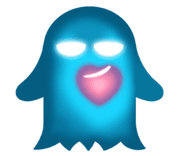 Cute Heart-Glowing Ghost stickers sticker #1809889