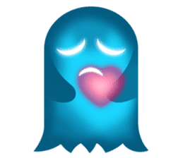 Cute Heart-Glowing Ghost stickers sticker #1809890
