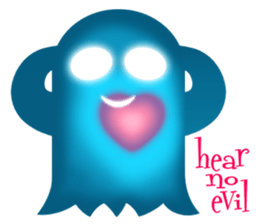 Cute Heart-Glowing Ghost stickers sticker #1809896
