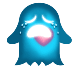 Cute Heart-Glowing Ghost stickers sticker #1809905